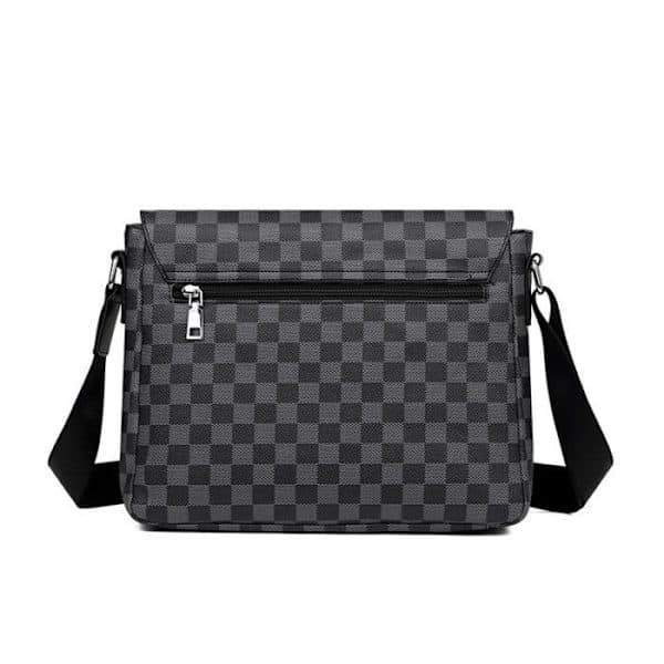 【YD】Men's PU Leather Shoulder Bag, Black Shoulder Bag