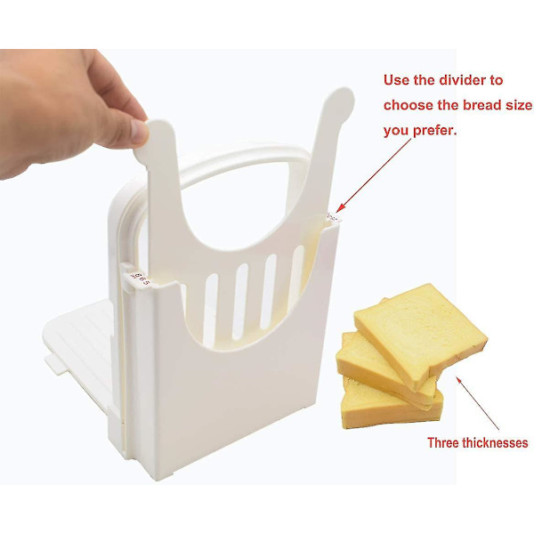 Brødskærer til hjemmebagt brød, foldbar toastskærer med skridsikker måtte
