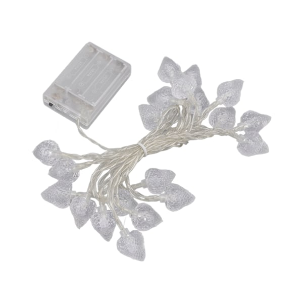 20 LED Utomhus Jordgubbsformade Fairy String Lights - Batteridrivna Juldekorationer för Hem och Rum