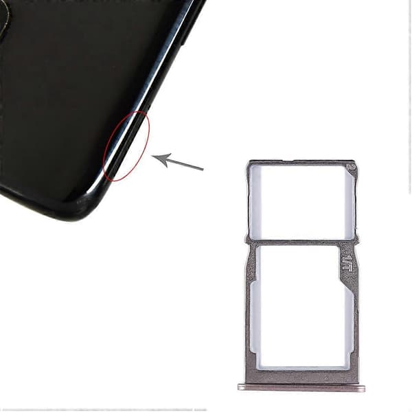 För Meizu 15 SIM-kortfack + SIM-kortfack / Micro SD-kortfack Gold