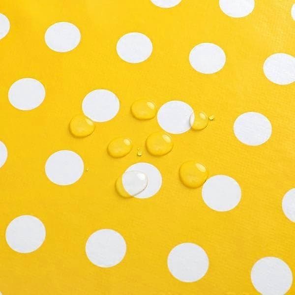 【BQ】PC (gul) rektangulær 137 x 183 cm prikket PVC voksduk bord