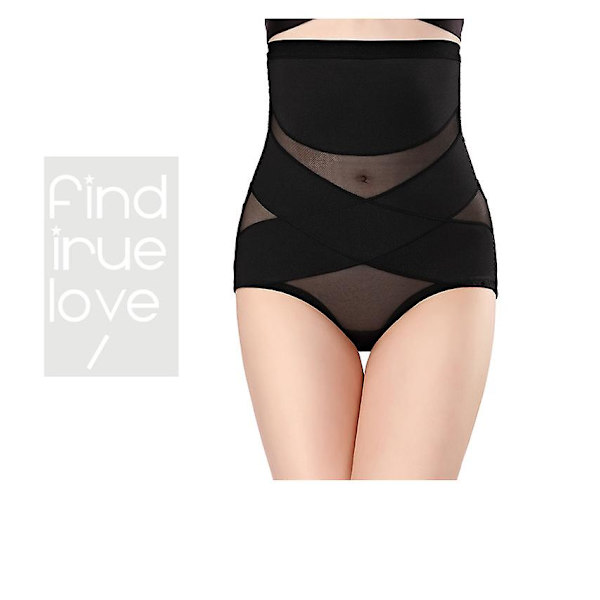 Cross Compression Abs Shaping Byxor Kvinnor Bantning Body Shaper Black XL