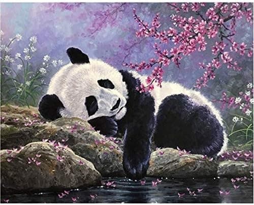 【YD】Timanttimaalaus / Diamantmålning 30x40cm - Panda Multicolor multifärg