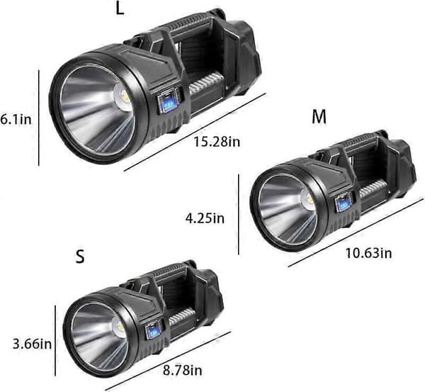 【YD】New German 1000000 Lumen Waterproof Headlight Handheld Large Searchlight L