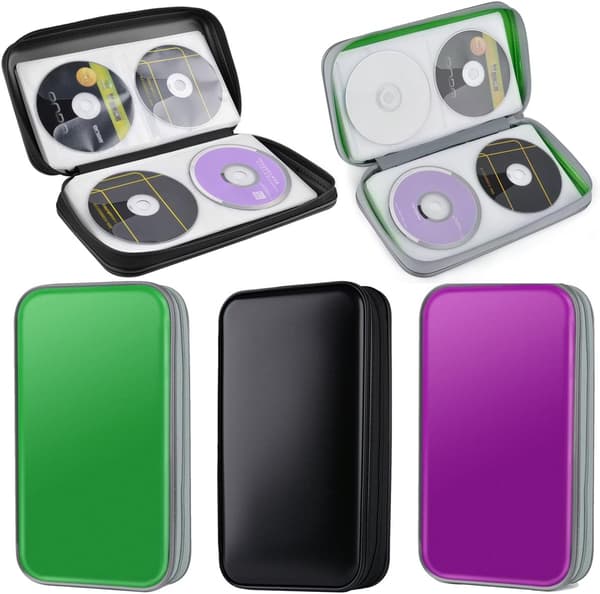 1 stk Blå CD-etui, 80-pakningskapasitet Hardplast CD DVD-plate S