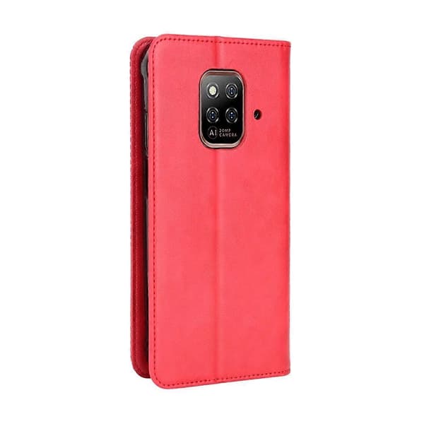 (Ny) För Ulefone Power Armor 14 / 14 Pro Magnetiskt Spänne Retro Textur Läder Telefonfodral Red