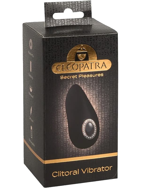 【YD】Cleopatra: Klitorisvibrator Svart ABS-plast, Polyuretan, Silikon