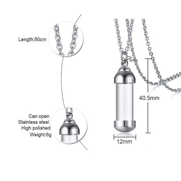 2x Keepsake Keepsake Urn hänge halsband för hår smycken