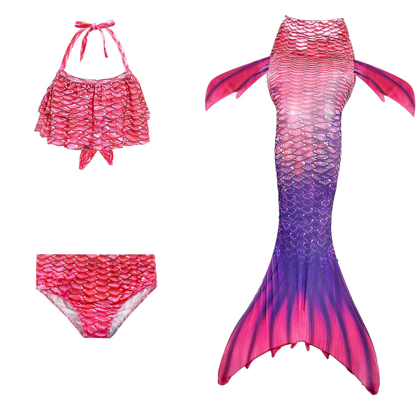 Barnas Mermaid Mermaid Tail Badedrakt Mermaid 130cm style4