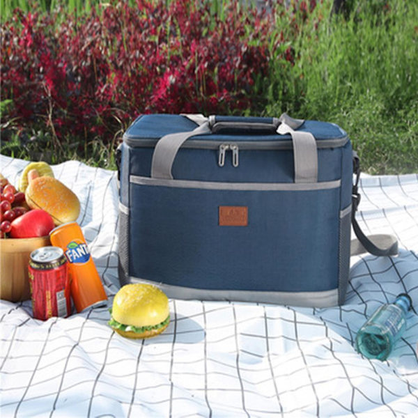 Lunchväska 15l/25l Isolerad Lunchbox Soft Cooler Kylväska Navy Blue 15L
