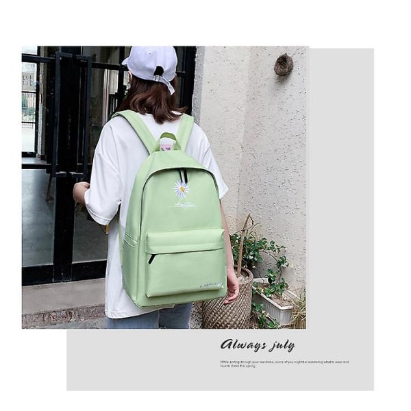 Liten Daisy Canvas Bag Ung Middle School Student Ryggsäck