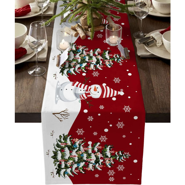 Christmas Table Runner Christmas Snowflake Hirvi Rustic