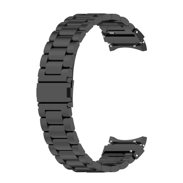 Samsung Galaxy Watch 4 Samsung Watch 4 Classic Reservedele Armbånd i rustfrit stål med tre perler (sort) Svart