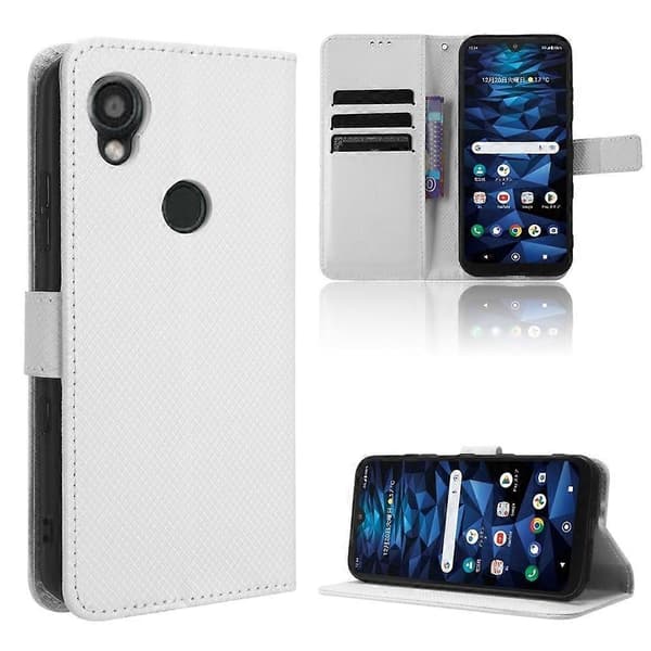 För Kyocera Digno SX3 KYG02 Diamanttextur Läder Telefonfodral Black