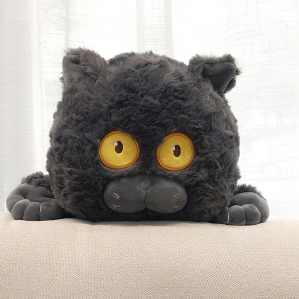 Cat Plush Cute Plushies, Cat Plush, Cat Stuffed Animals, Kawaii Plush Toys - 15 Inch (Black)