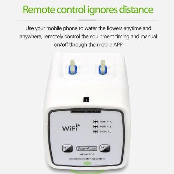 【YD】WD-01ADE WIFI Garden Drip Irrigation Controller, Specification: Dual Pump 20 Pots EU Plug