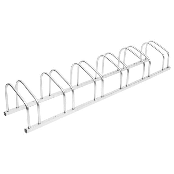 【YD】vidaXL Bicycle Rack for 6 Bikes Galvanized Steel Silver 6500