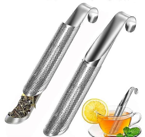 Tesil - Finmasket tesil - Teegg - Sil - Rustfritt stål - Sølv - Med hengekrok - Universal - Rørteinfuser