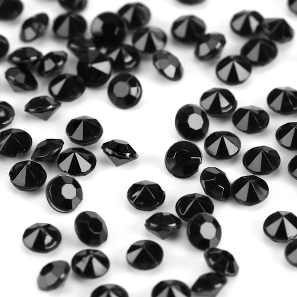 1000 st/påse 4 mm klara akryl-pärlor Vasfyllning Bröllopsfest Dekoration DIY Tillbehör - Svart