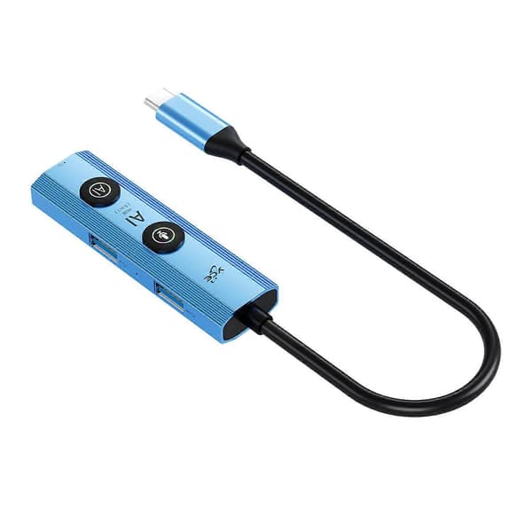 YCE V295 5-i-1 USB-C / Type-C HUB-adapter AI-dockningsstation Blue