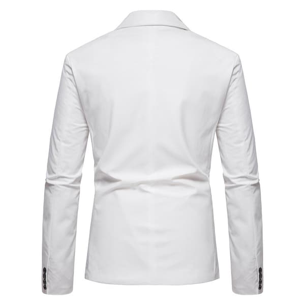 Herreblazer med to knapper, smal passform Hvit White 2XL