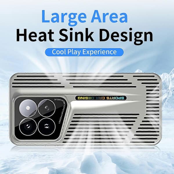 Blade Cooling PC -puhelinkotelo täydellä peitolla Xiaomi 14 Prolle Red