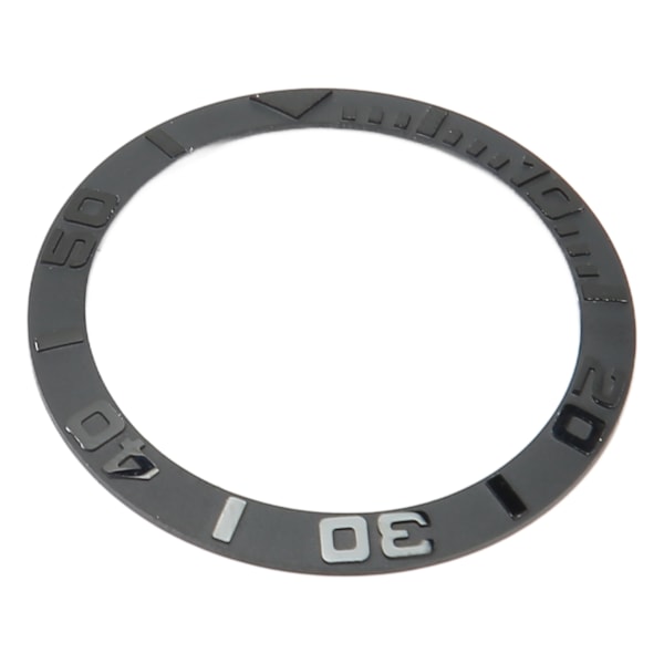 Klocka Bezel Insert 38mm Keramisk Präglad Digital Klocka Bezel Ring Ersättningsdelar för Reparation Kolsvart