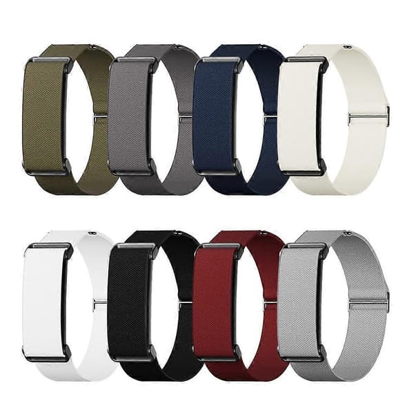 Kompatibel med Google Fitbit Air Fitness Tracker Band Spänne Design Elastisk Vävd Rem Justerbart Armband DarkBlue