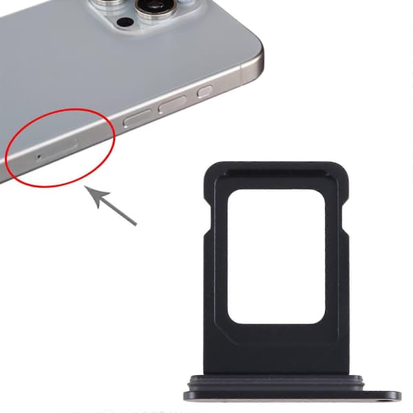 (Ny) För iPhone 15 Pro Max SIM-kortsfack Black