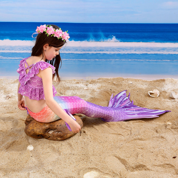 Mermaid Tail Badedragt Piger Badetøj 150 cf92 | E | 150 | Fyndiq