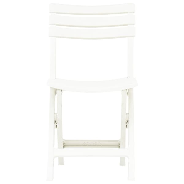 【YD】vidaXL Sammenleggbare hagestoler 2 stk plast hvit White Vit