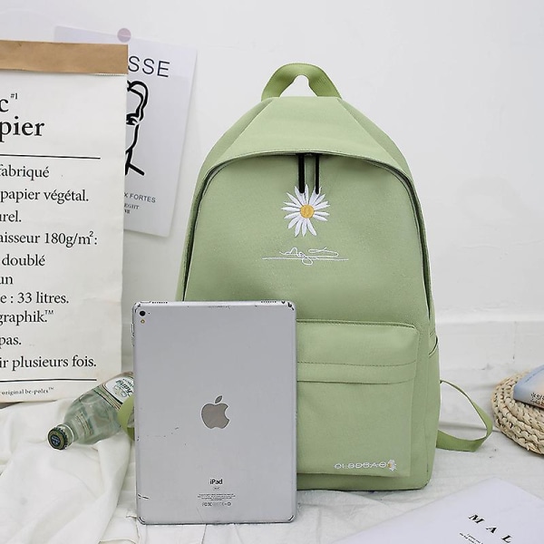 Liten Daisy Canvas Bag Ung Middle School Student Ryggsäck