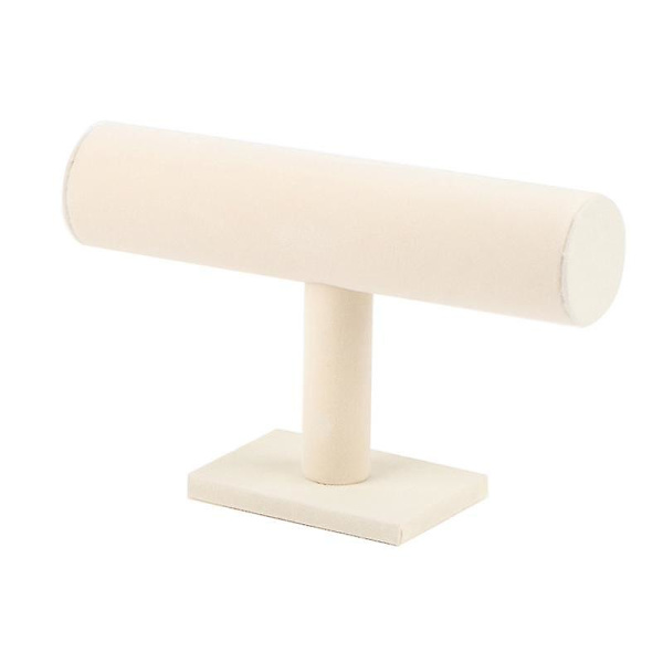 Smycken Display Stand Halsband Organizer Hållare T-bar Rack White