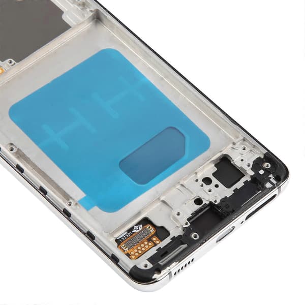 För Samsung Galaxy S21 5G SM-G991B 6,12 tums TFT LCD-skärm Digitizer komplett montering med ram, stöder inte fingeravtrycksidentifiering Silver