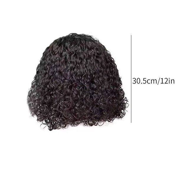 Brazilian Curly Virgin Människohår Peruk Kort Bob Curly Peruk