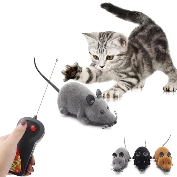Radiostyrd mus / kattleksak - leksak för katt gray