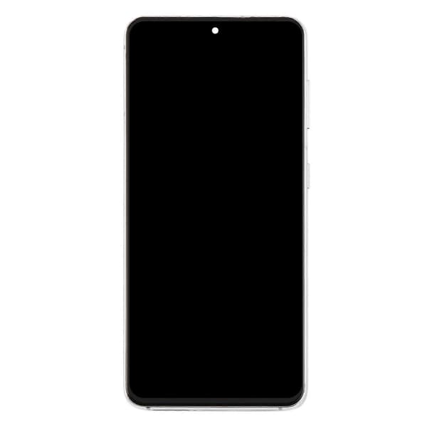 För Samsung Galaxy S21 5G SM-G991B 6,12 tums TFT LCD-skärm Digitizer komplett montering med ram, stöder inte fingeravtrycksidentifiering Silver