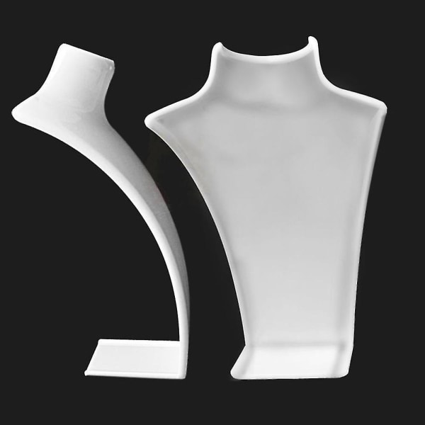 Skyltdocka Halsband Smycken Hänge Display Stand Hållare Modell Transparent