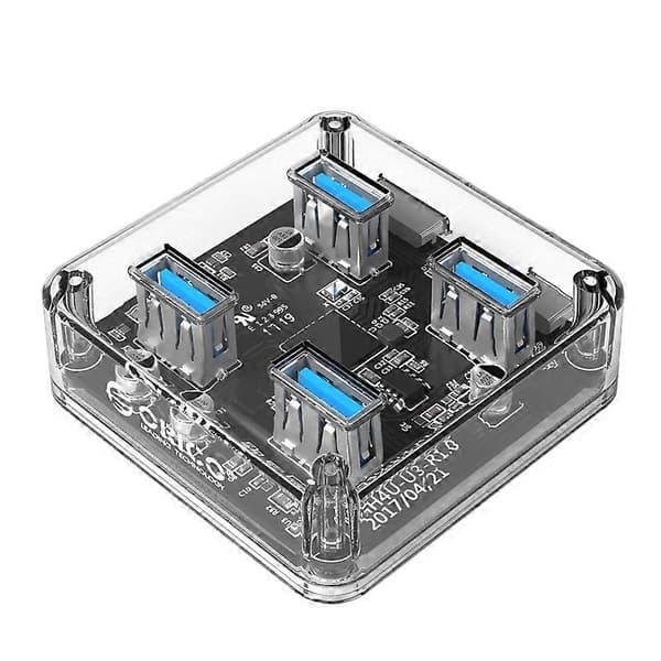 ORICO MH4U-30 USB 3.0 läpinäkyvä pöytäkeskitin 30 cm Micro USB -kaapelilla Not Specified