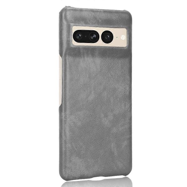 【Ny】 Til Google Pixel 7 Pro 5G Støtsikkert PC + PU-deksel med litchitekstur Grey
