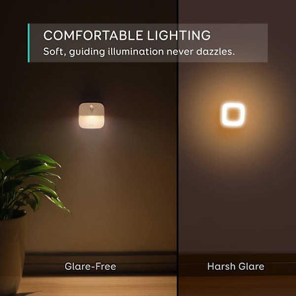 6st Nattljus Varmvit Led Rörelsesensor Energieffektiv Warm White