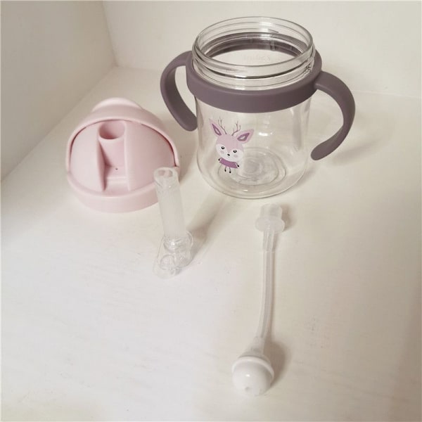 300 ml cartoon children's scale straw cup against suffocation