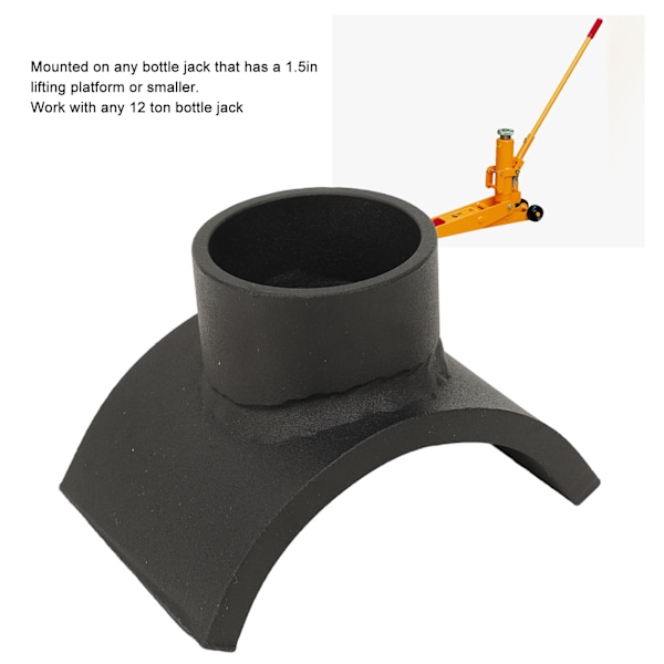 Høystyrke Hydraulisk Flaskejekk Adapter Sal for 3-tommers Rør - Svart