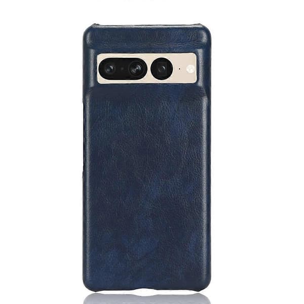 【Ny】 Til Google Pixel 7 Pro 5G Støtsikkert PC + PU-deksel med litchitekstur Blue