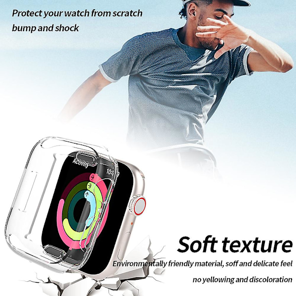 kpl Apple Watch Case Tpu näytönsuoja Transparent färg 38mm
