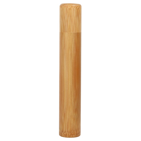 1 st Rund Bärbar Handgjord Naturlig Bambusteförvaringsburk (2,5 x 15,5 cm)