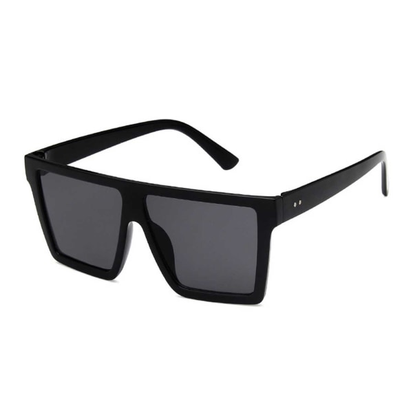 Trendiga fyrkantiga svarta solglasögon svart black
