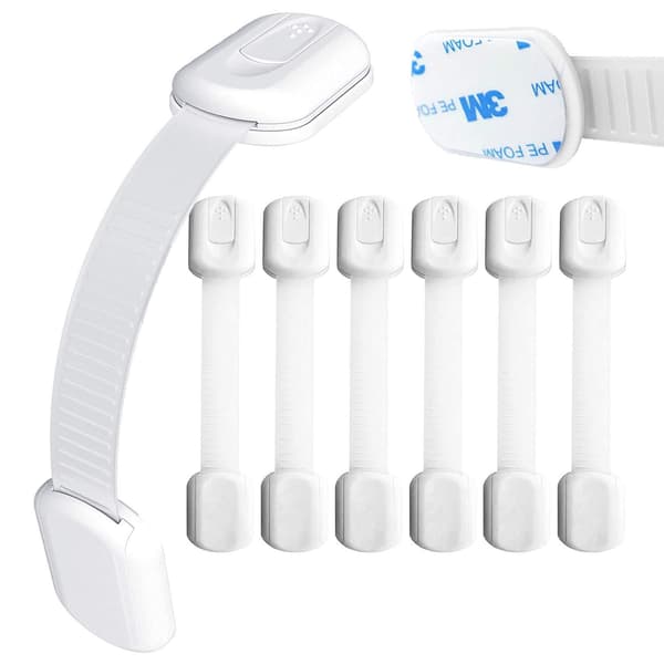 [YD]10X Child Safety Locks for Drawers White Vit Vit one size