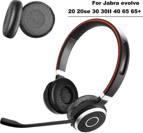 【BQ】Evolve 65 skumøreputer for Evolve 65, erstatningsøreputer for Jabra Evolve 20 20se 30 30ii 40