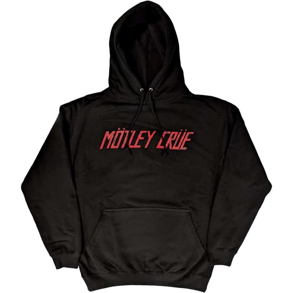 【YD】Motley Crue Unisex Voksen Distressed Logo Pullover Hættetrøje S Sort Black S